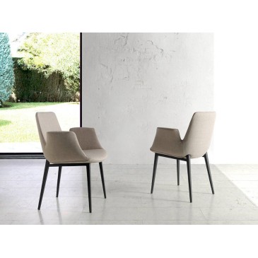 Bilbao armchair made with steel structure and covered in washable fabric