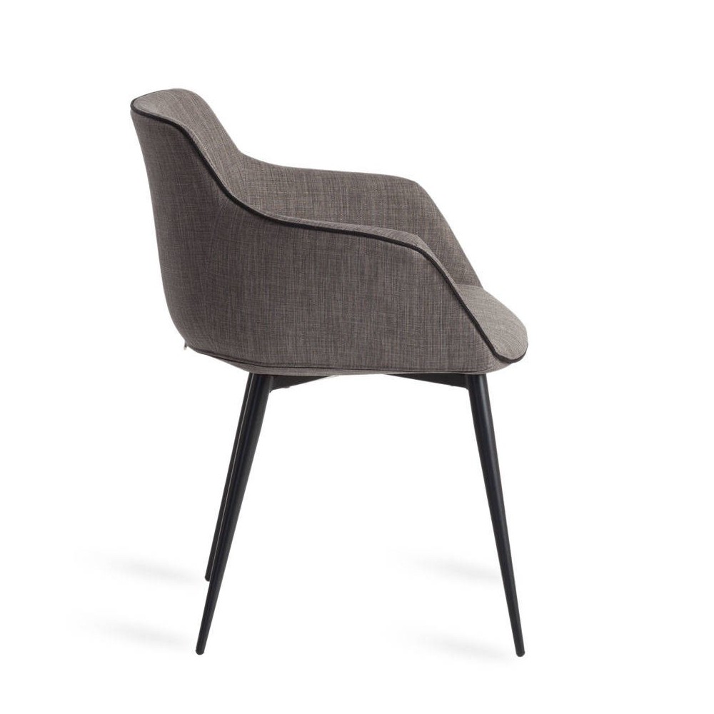 cerdá seville armchair in black painted steel and armrests