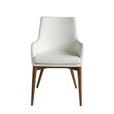 cerdá valencia armchair in walnut wood and leatherette
