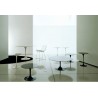 Re-edition of the oval Tulip table by Eero Saarinen with top in Carrara marble or laminate