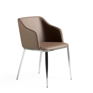 cerdá lounge armchair in brown imitation leather
