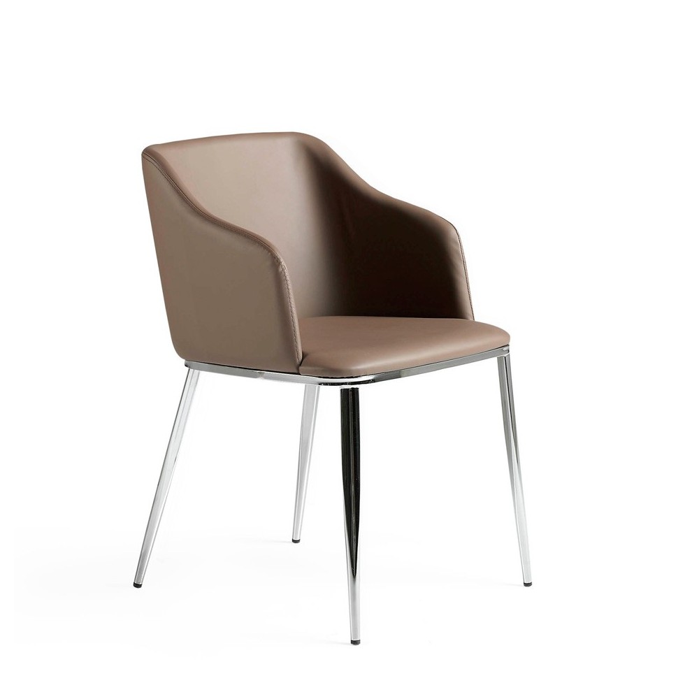 cerdá lounge armchair in brown imitation leather