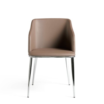 fauteuil lounge cerdá avec structure en acier chromé
