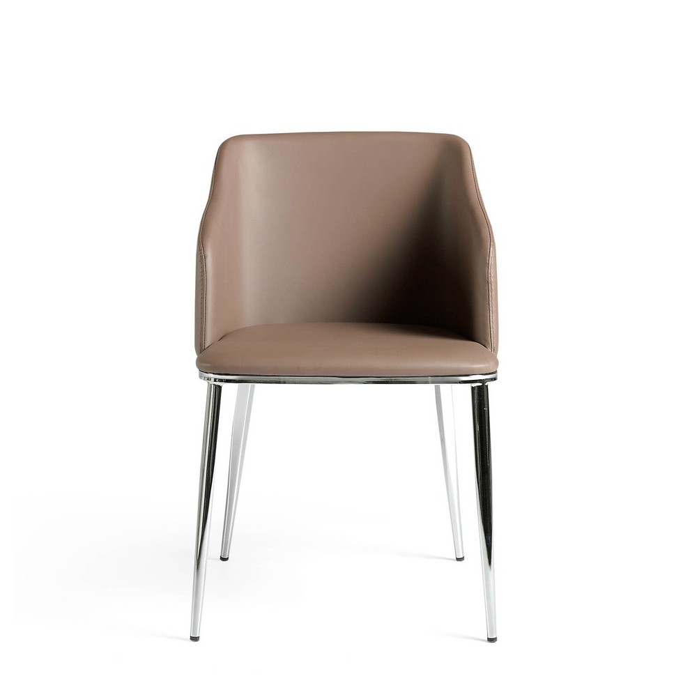 fauteuil lounge cerdá avec structure en acier chromé