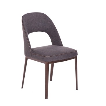 chaise ronde cerdá avec structure en acier peint