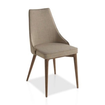 cerda sunny chair in solid walnut and fabric