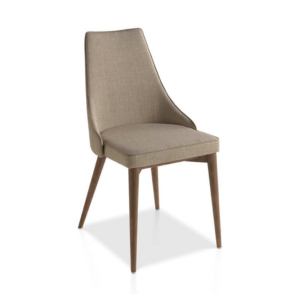 cerda sunny chair in solid walnut and fabric