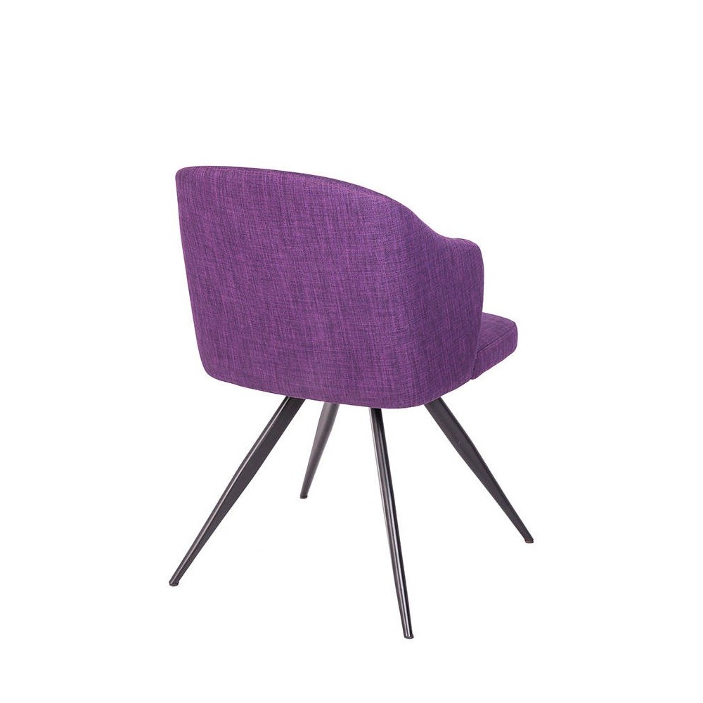 cerda logic Sessel aus violettem Stoff mit Rückenlehnendetail