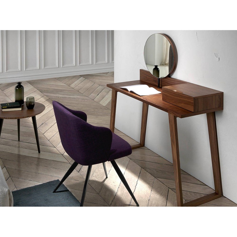 cerda logic purple fabric armchair with desk