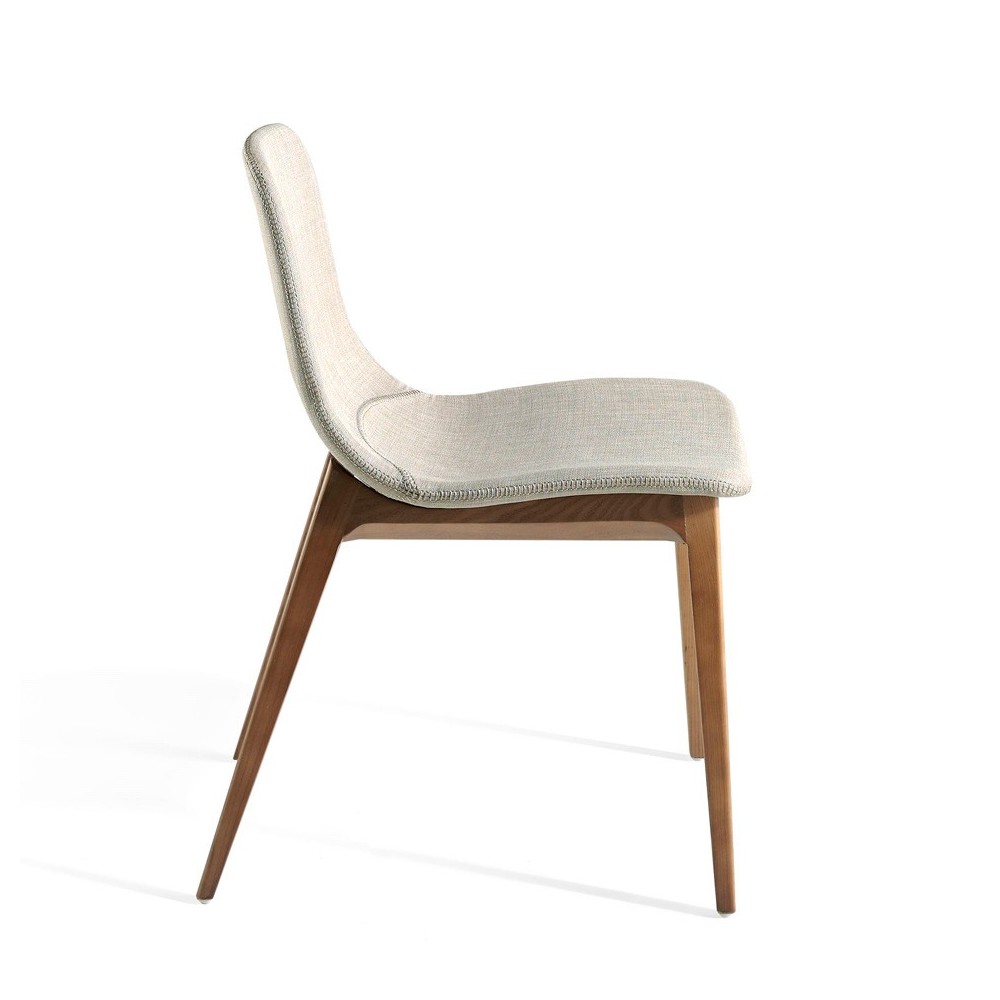 silla cerda utilia de madera maciza y asiento de tela