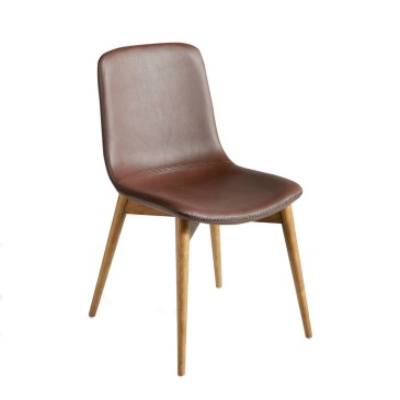cerda vitality brown leatherette chair