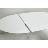 Neuauflage Tulpentisch ausziehbar bis 150 oder 170 cm mit Aluminiumfuß und Platte aus schwarzem oder weißem Laminat