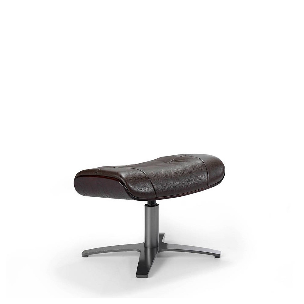 cerda king footrest in leather and steel base