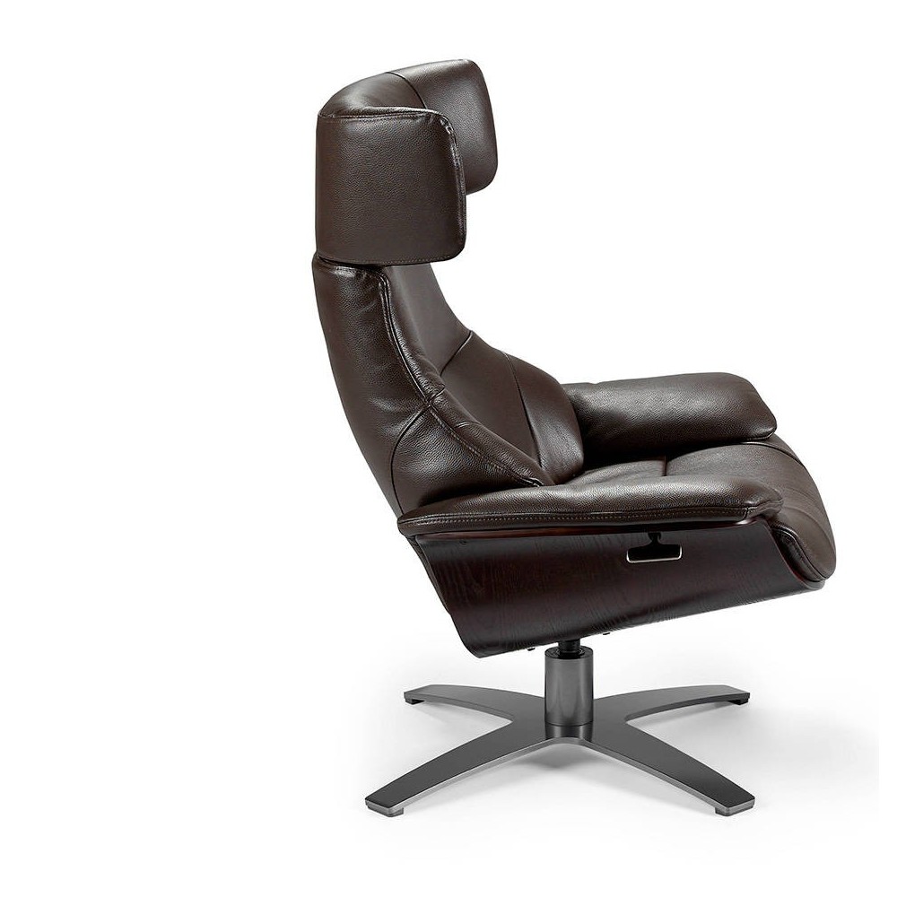 cerda king swivel leather armchair with armrests