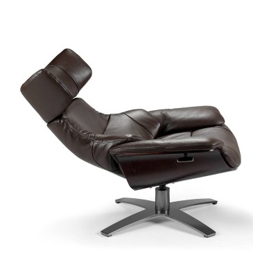 cerda king swivel armchair in reclining leather