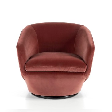cerda living armchair in velvet with cushion