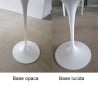 tulip tavolino da fumo Eero Saarinen in  marmo o laminato a becco d'oca base in fusione di alluminio bianca lucida o opaca