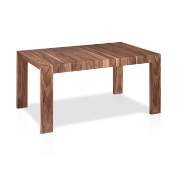 Easy extendable table in solid wood suitable for living rooms