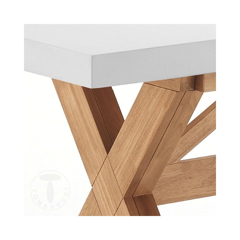 Tavolo allungabile Jolly realizzato in massello di tre finiture