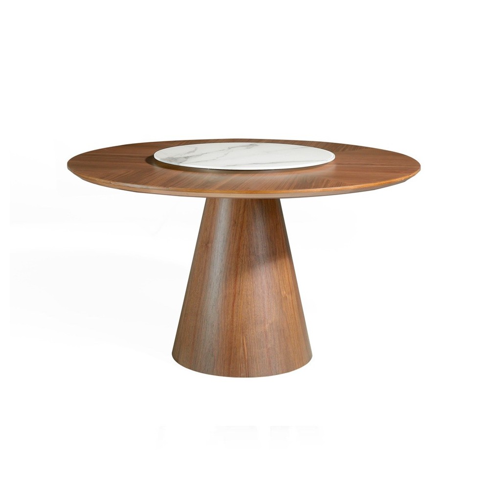 cerda plato mesa fija de madera con ceramica