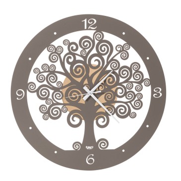 Relógio Árvore da Vida de Arti e Mestieri feito de metal disponível em dois acabamentos e tamanhos diferentes
