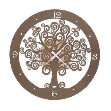 Orologio Albero della Vita di Arti e Mestieri realizzato in metallo disponibile in due diverse finiture e dimensioni