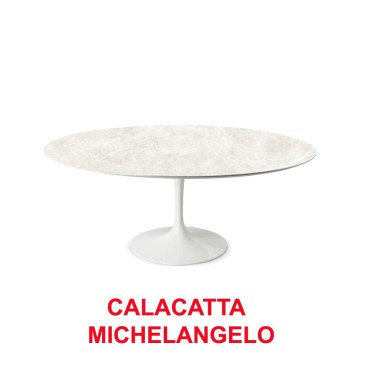 Tulip Tisch für den Außenbereich ab Durchm. 80 bis Durchm. 120 mit Aluminiumfuß und ultrabeständiger Keramikplatte