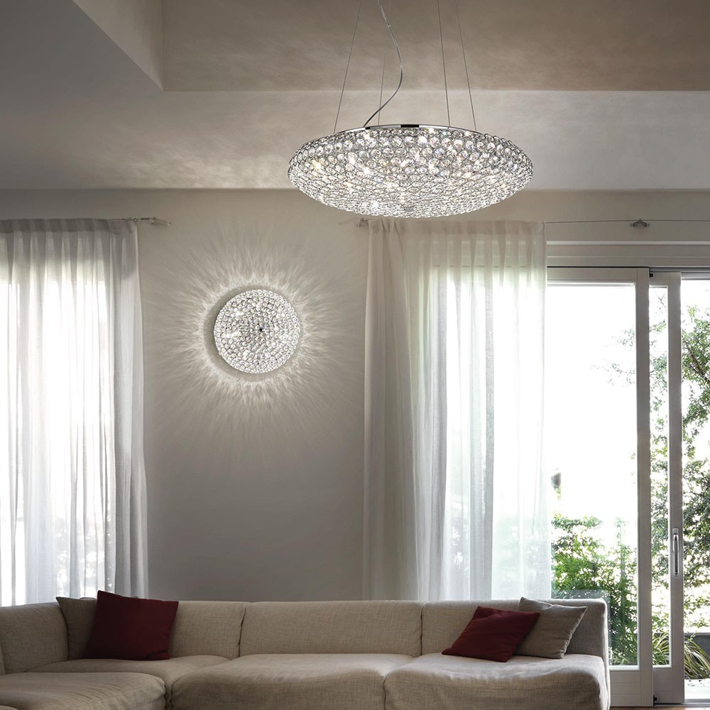 King pendant lamp by Ideal Lux from classic to modern