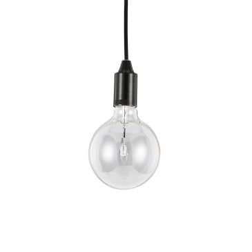 Edison pendant lamp by Ideal Lux made of metal finished in matt enamel in two different finishes