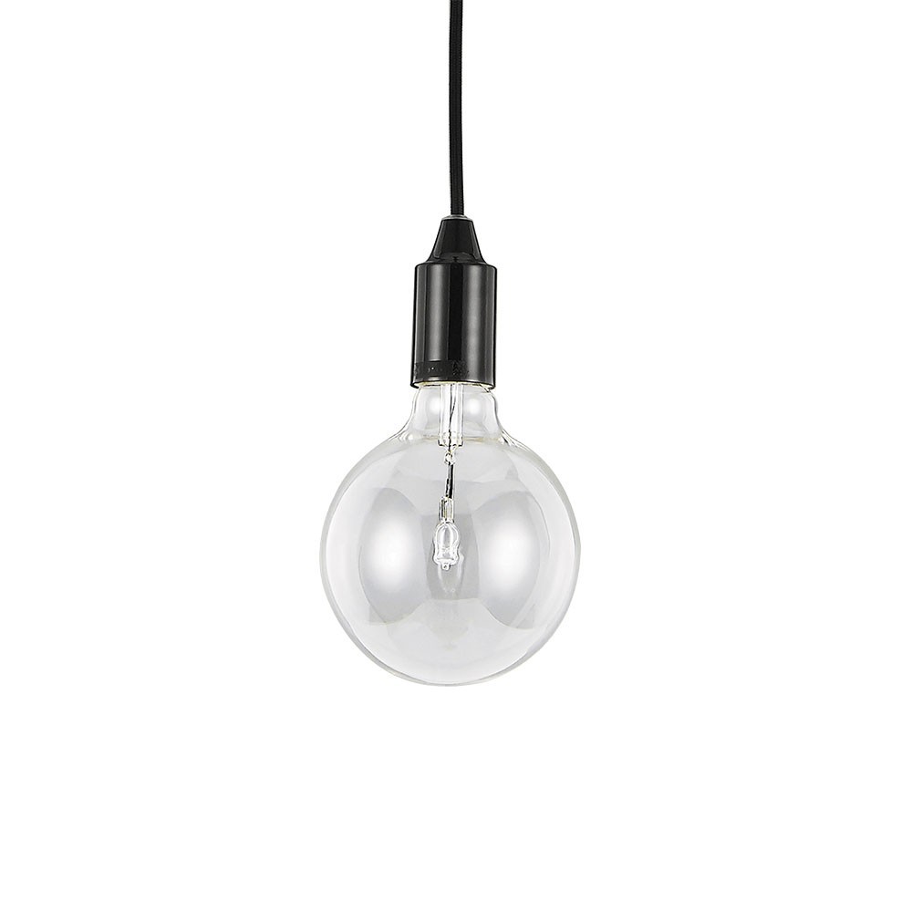 Lampada a LED Edison di Ideal Lux. Sospensione in metallo smaltato
