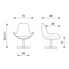 dimensions du fauteuil stone olga