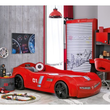 90x195 Turbo Max car bed in Abs available in Red color
