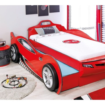 cilek auto coupe red bed mattress