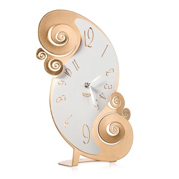 Επιτραπέζιο ρολόι Circeo από μέταλλο κομμένο με λέιζερ με χρυσό ή ασημί φινίρισμα