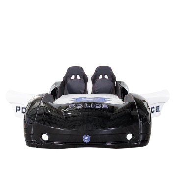 Police bed with leather interior, LED lights, Bluetooth and 4 sounds