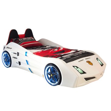 Race car bed for children's bedrooms with color lights and sounds