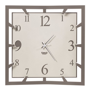 Soqquadro Clock of Arti e Mestieri , lasergeschnitten, hergestellt in Italien