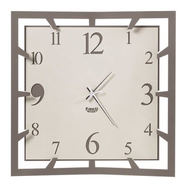 Big Soqquadro laser cut wall clock made in Italy