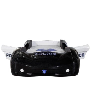 Police car bed with LED lights, 4 sounds and Bluetooth