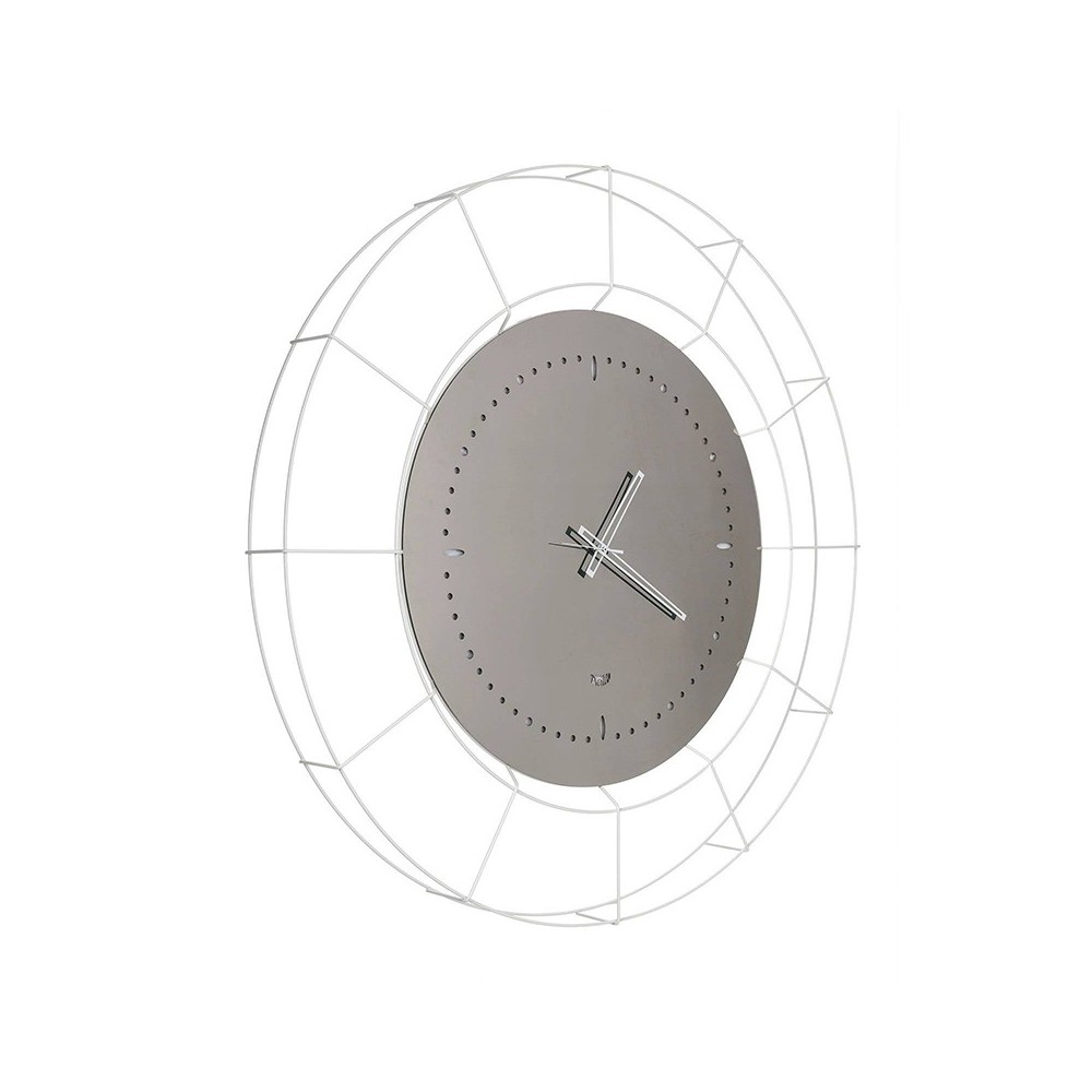 Nudo Steel Clock Small class and design by Arti e Mestieri