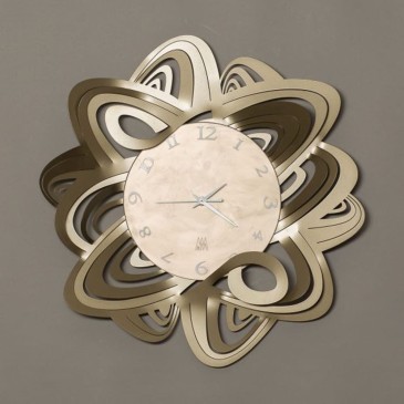 Penelope clock by Arti e Mestieri curved lines and classic colors