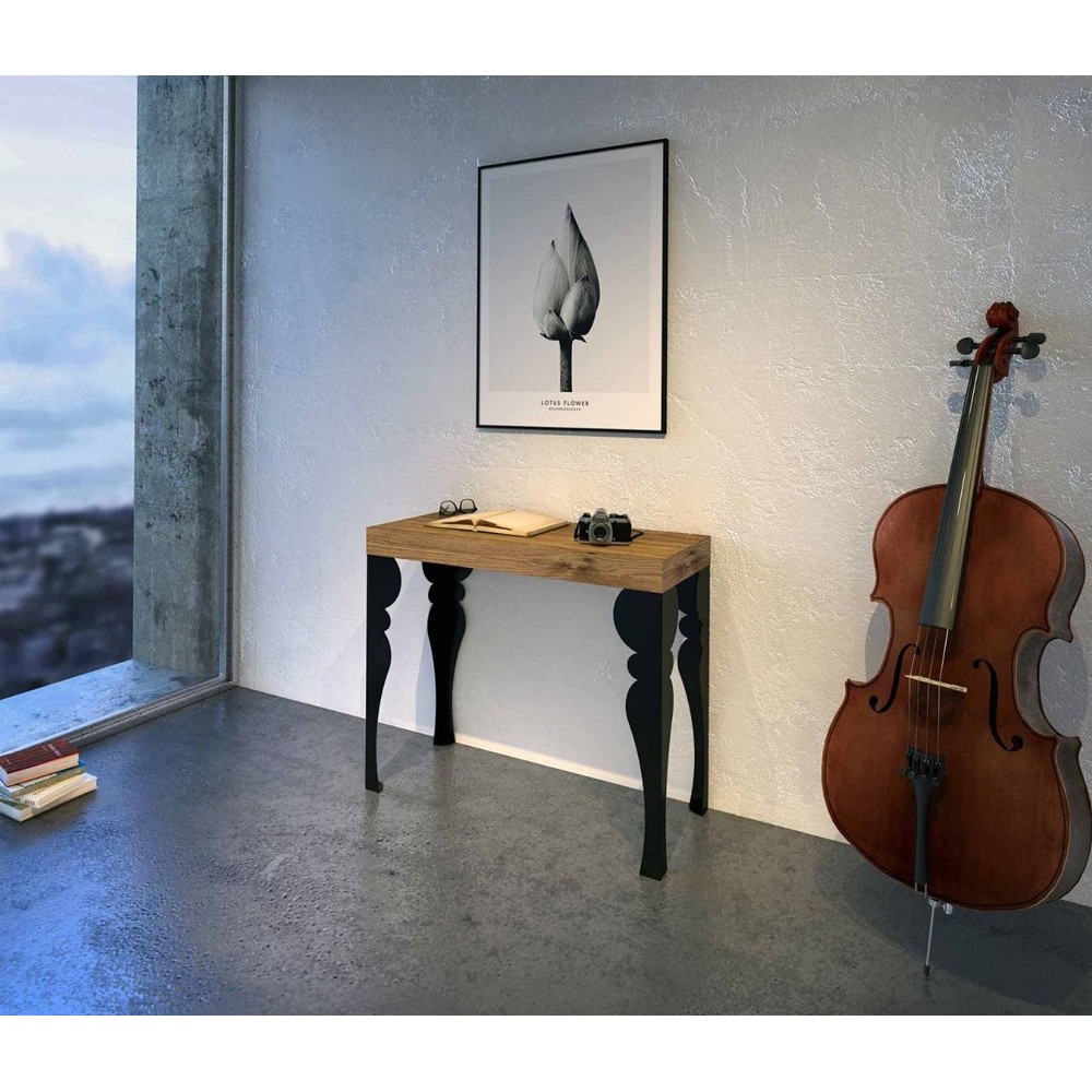 itamoby paxon oak console table set cello
