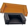 Dog & Cat sofà in ecopelle in 13 colori diversi e struttura in acciaio cromato o laccato