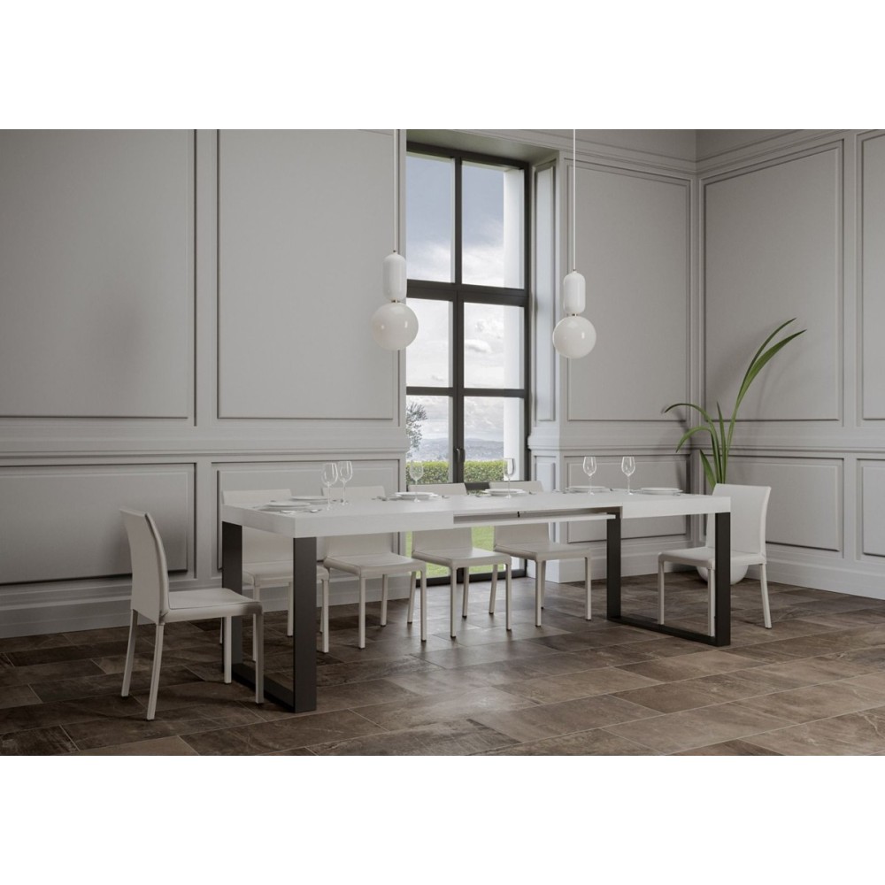 itamoby tecno small white elongated table