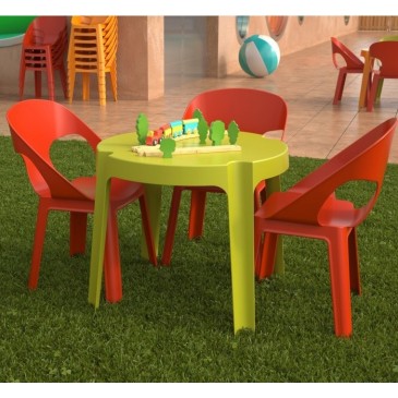 itamoby Rita stapelbarer Tisch im Freien aus Polyethylen