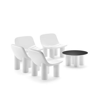 Atene Armchair by Plust design white color