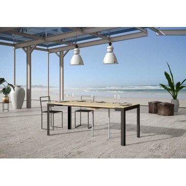Azalea Small extendable console by Itamoby made with metal structure and wooden top