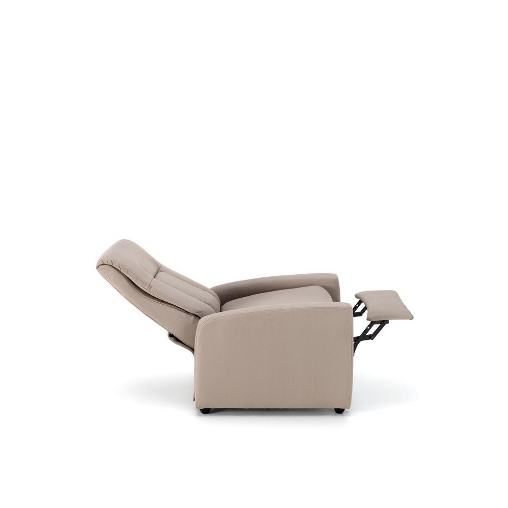 Alessandra reclining armchair upholstered in imitation leather or fabric