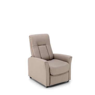 Alessandra reclining armchair upholstered in imitation leather or fabric