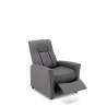 Alessandra armchair upholstered and covered in imitation leather or fabric with manually reclining backrest and footrest